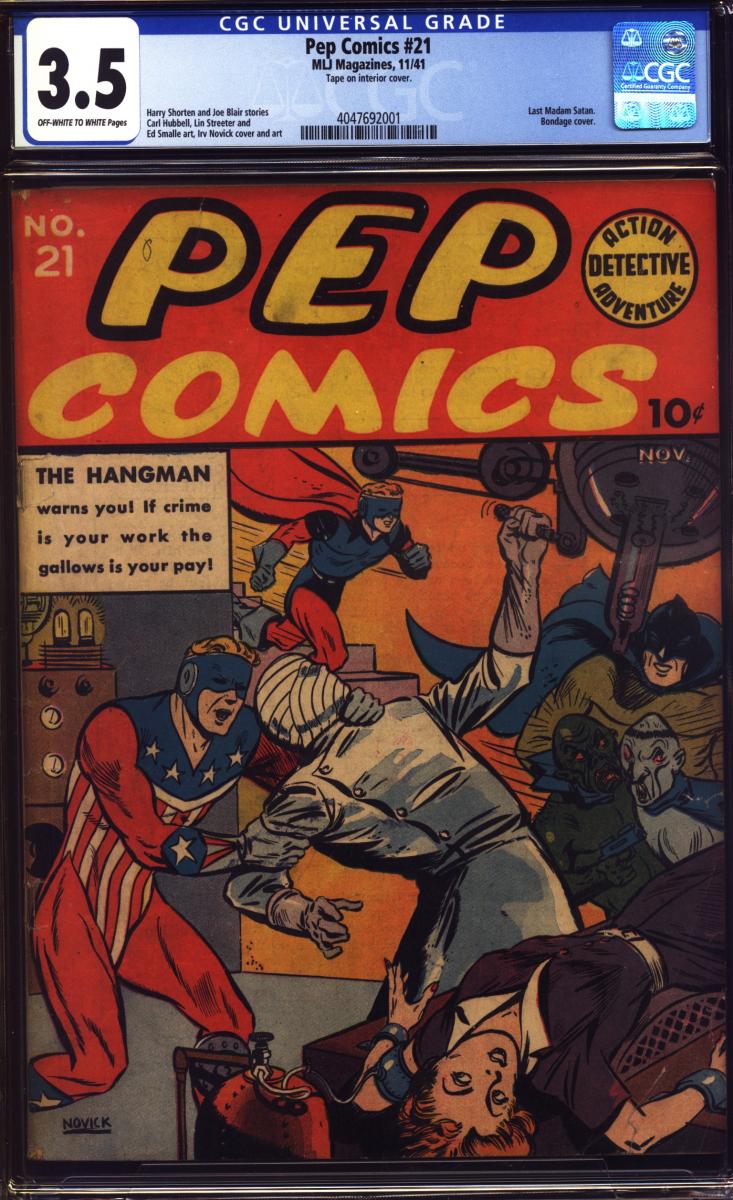 Cover Scan: PEP COMICS #21  