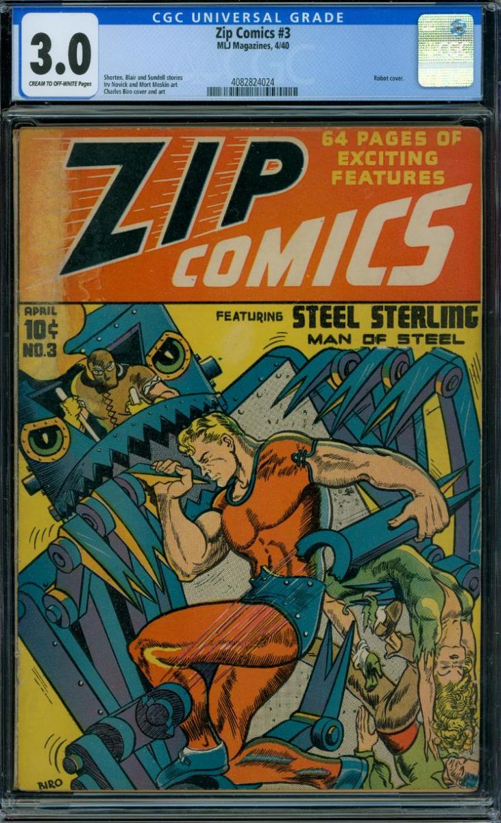 Cover Scan: ZIP COMICS #3  