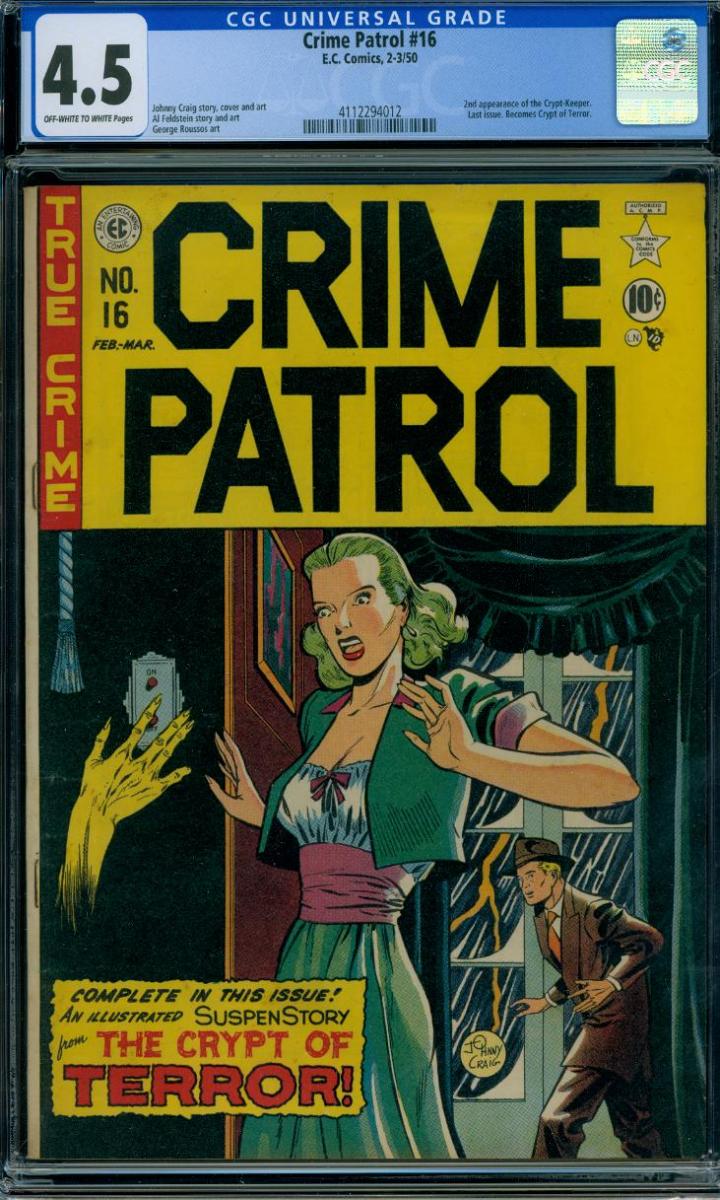 CRIME PATROL #16 [1950] "HAND OF FATE"