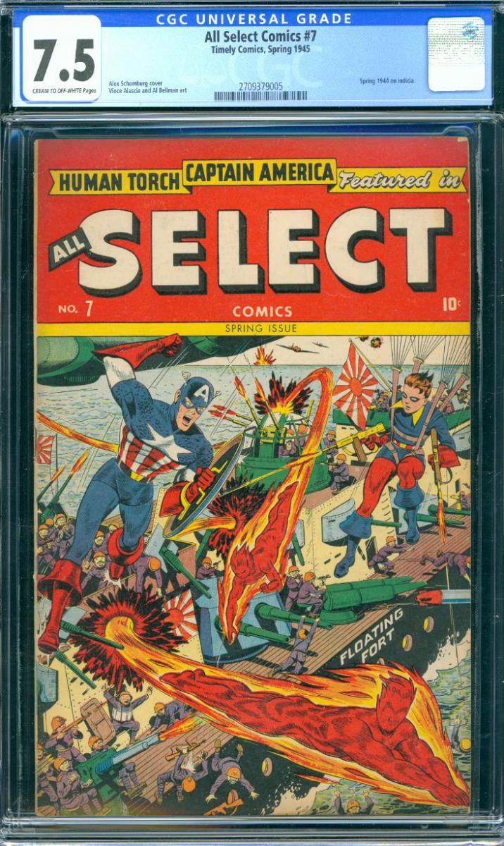 All Select Comics #7 "CLASSIC TIMELY COVER"
