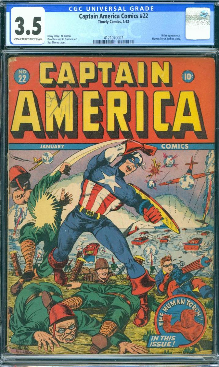 Cover Scan: CAPTAIN AMERICA COMICS #22  