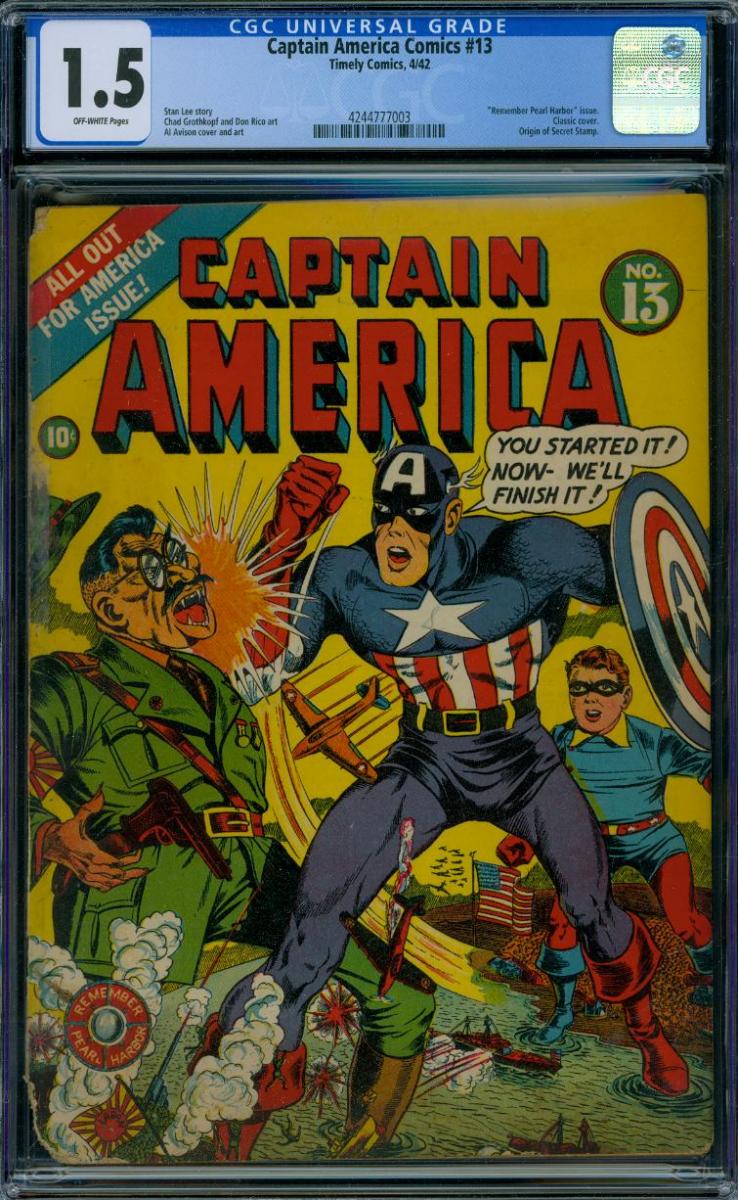 Cover Scan: CAPTAIN AMERICA COMICS #13  