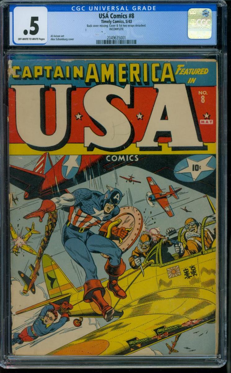 Cover Scan: USA COMICS #8  