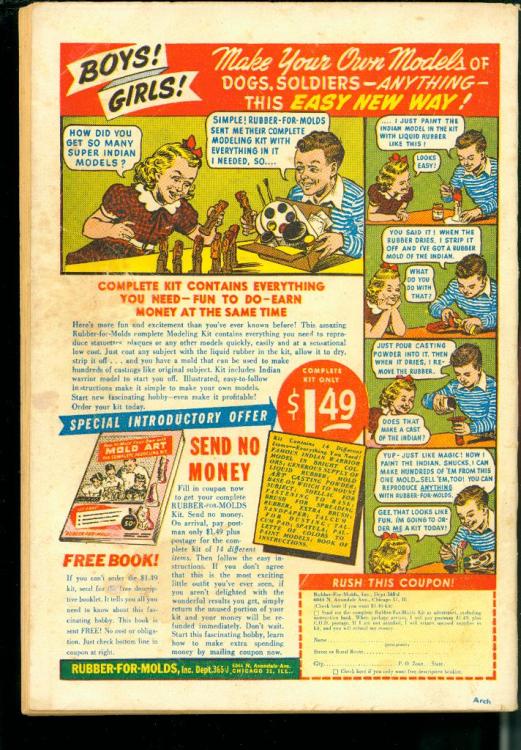 Back Cover Scan: ARCHIE COMICS #27&nbsp; "COMPLETE, BRIGHT, SOLID COPY"