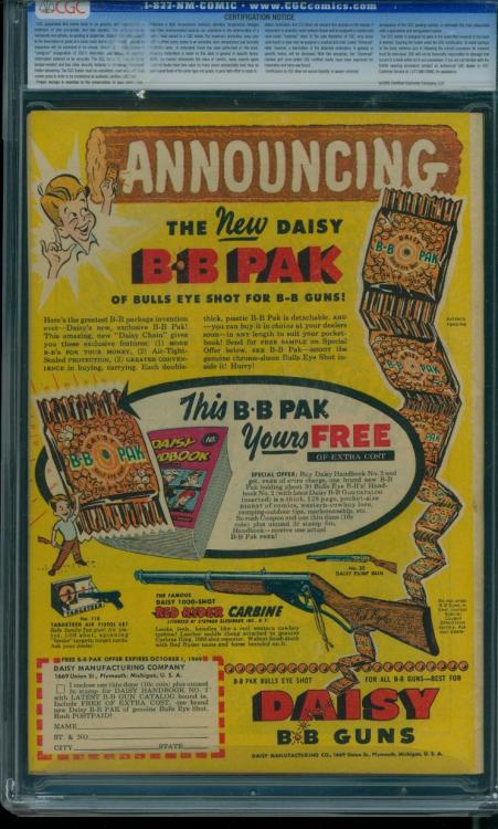Back Cover Scan: ACTION COMICS #133&nbsp; "VINTAGE 1940'S SUPERMAN"